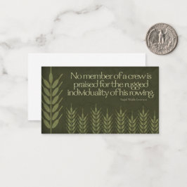 Ralph Waldo Emerson Inspirational Quote ’Crew’ Anteckningskort