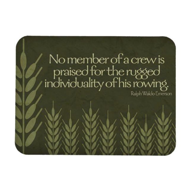 Ralph Waldo Emerson Inspirational Quote Crew Flexi Magnet (Horisontell)