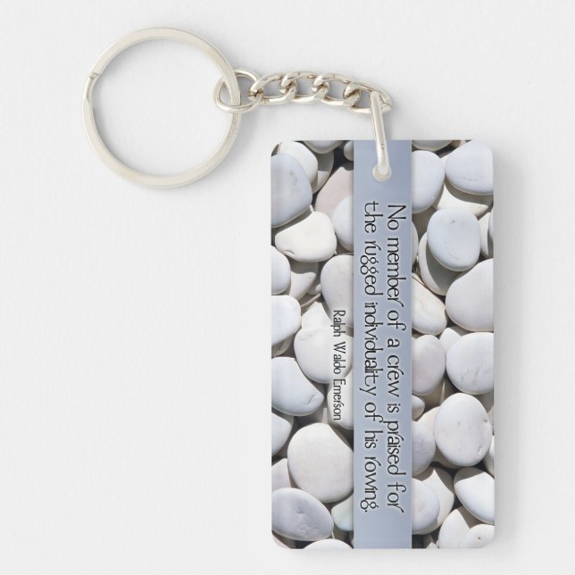 Ralph Waldo Emerson Inspirational Quote ’Crew’ Nyckelring (Framsidan)