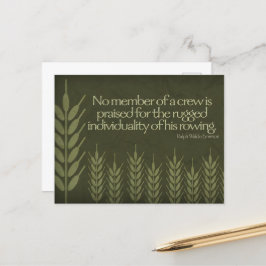 Ralph Waldo Emerson Inspirational Quote ’Crew’ Vykort