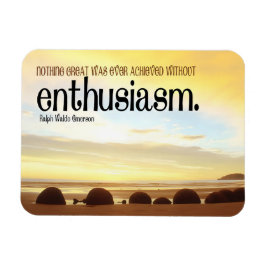 Ralph Waldo Emerson Inspirational Quote Enentusias Magnet