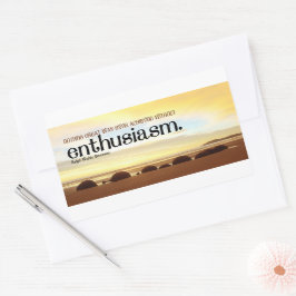 Ralph Waldo Emerson Inspirational Quote Enentusias Rektangulärt Klistermärke