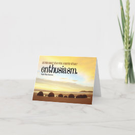 Ralph Waldo Emerson Inspirational Quote Enentusias Tack Kort