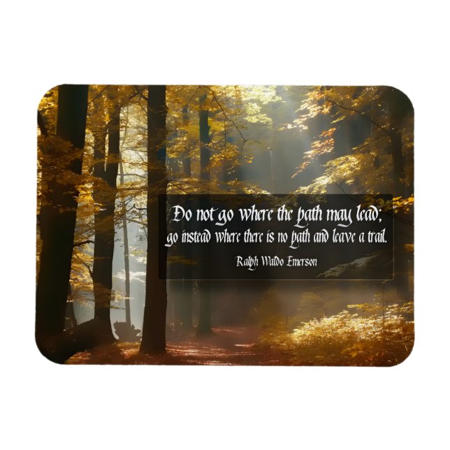 Ralph Waldo Emerson Inspirational Quote Flexible Magnet (Horisontell)