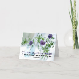 Ralph Waldo Emerson Inspirational Quote ’Kindness’ Tack Kort