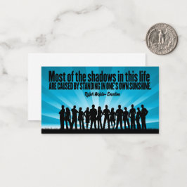 Ralph Waldo Emerson Inspirational Quote "Shadows" Anteckningskort