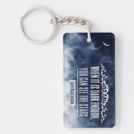 Ralph Waldo Emerson Inspirational Quote "Stars" Nyckelring