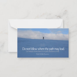 Ralph Waldo Emerson Inspirational Quote ’Trail’ Anteckningskort