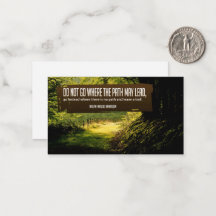 Ralph Waldo Emerson Inspirational Quote ’Trail’