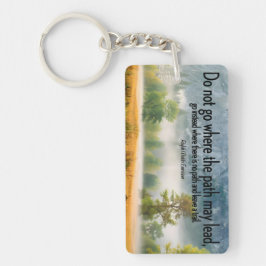 Ralph Waldo Emerson Inspirational Quote ’Trail’ Nyckelring