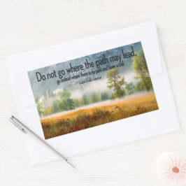 Ralph Waldo Emerson Inspirational Quote ’Trail’ Rektangulärt Klistermärke