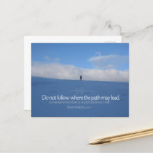 Ralph Waldo Emerson Inspirational Quote ’Trail’