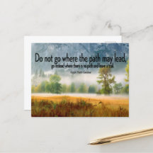 Ralph Waldo Emerson Inspirational Quote ’Trail’