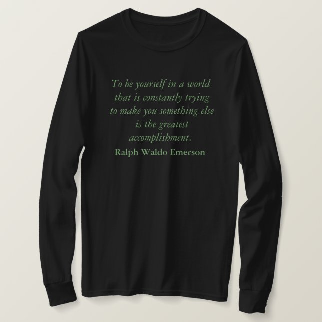 Ralph Waldo Emerson Quote T Shirt (Design framsida)