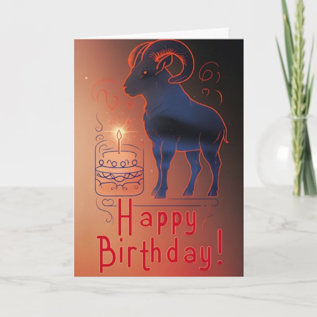 RAM-azing Birthday Önskemål Funny Pun Design Kort (Framsida)