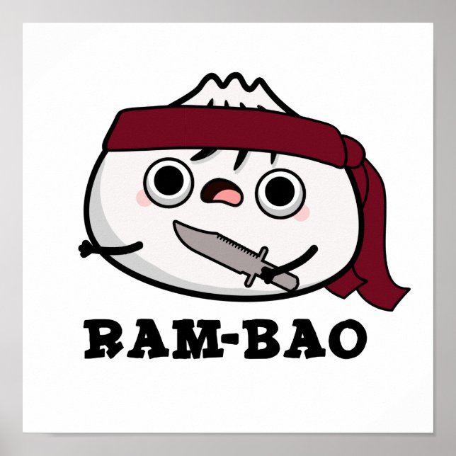 Ram-bao Funny Soldier Dimsun Pun Poster (Framsidan)