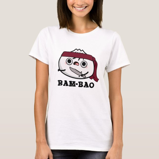 Ram-bao Funny Soldier Dimsun Pun T Shirt (Framsida)