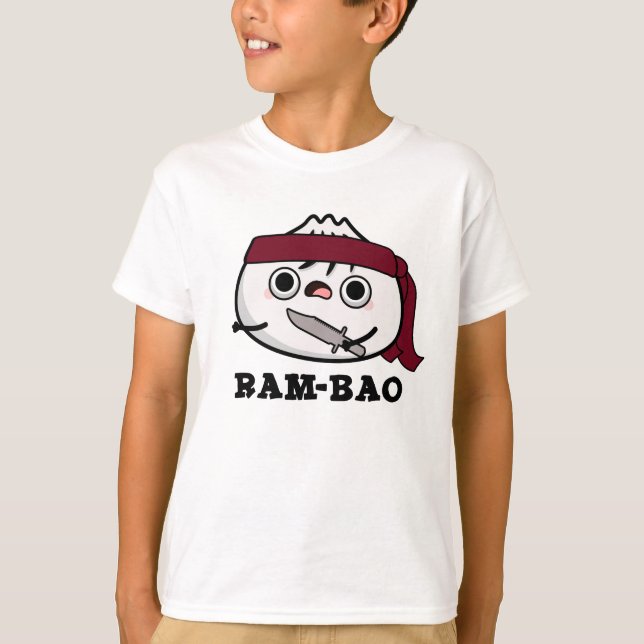 Ram-bao Funny Soldier Dimsun Pun T Shirt (Framsida)