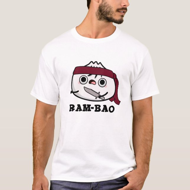 Ram-bao Funny Soldier Dimsun Pun T Shirt (Framsida)
