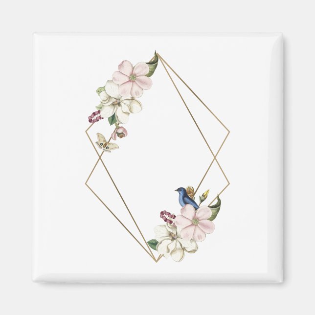 Ram Blommigt Flower 2 Magnet (Framsidan)