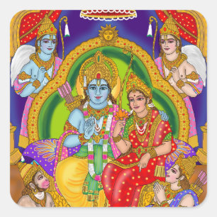 Ram Darbar Sticker Fyrkantigt Klistermärke
