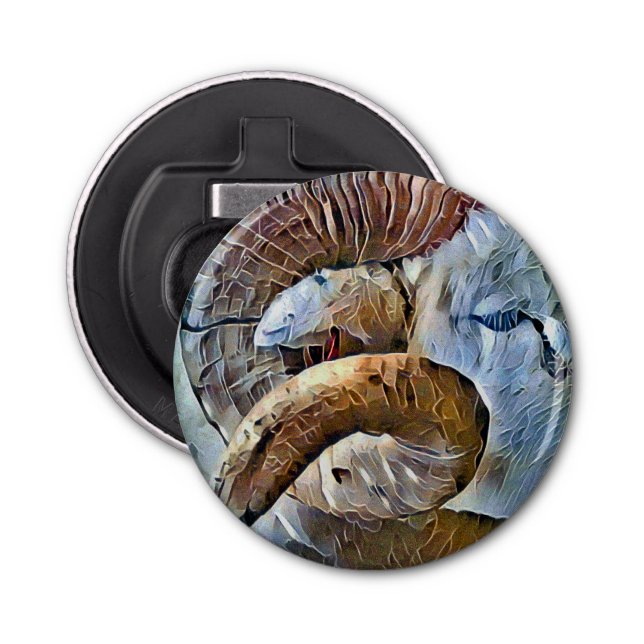 RAM-FÅRDANIMALISKT DJUR FLASKÖPPNARE (Framsidan)