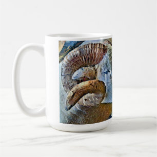 RAM-FÅRDANIMALISKT DJUR KAFFEMUGG