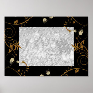 Ram för din fotopostersbild Svart Guld Poster