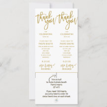 Ram för fotobås | Brush Script (Guld)