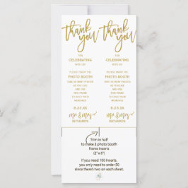 Ram för fotobås | Brush Script (Guld)