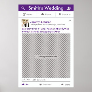 Ram för fotobås för sociala medier-fest poster