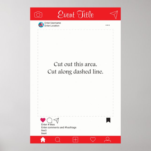 Ram för fotobutiksrekvisita Affisch Design för soc (Framsidan)