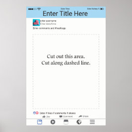 Ram för fotobutiksrekvisita Affisch Sociala medier