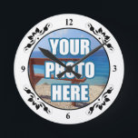 Ram för fotopersonligfinare rund klocka<br><div class="desc">Inramade väggen för fotopersonligen tar tid på finare från Ricaso</div>