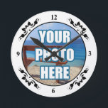 Ram för fotopersonligfinare rund klocka<br><div class="desc">Inramade väggen för fotopersonligen tar tid på finare från Ricaso</div>