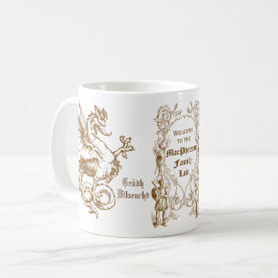 Ram för krigare för Clansman för heraldikdrake Kaffemugg