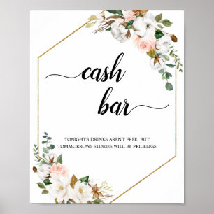 Ram för Magnolia-Blommigten Pengarar Pub Poster