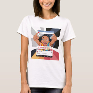 Ram för socialt media Kul barnkalas T Shirt