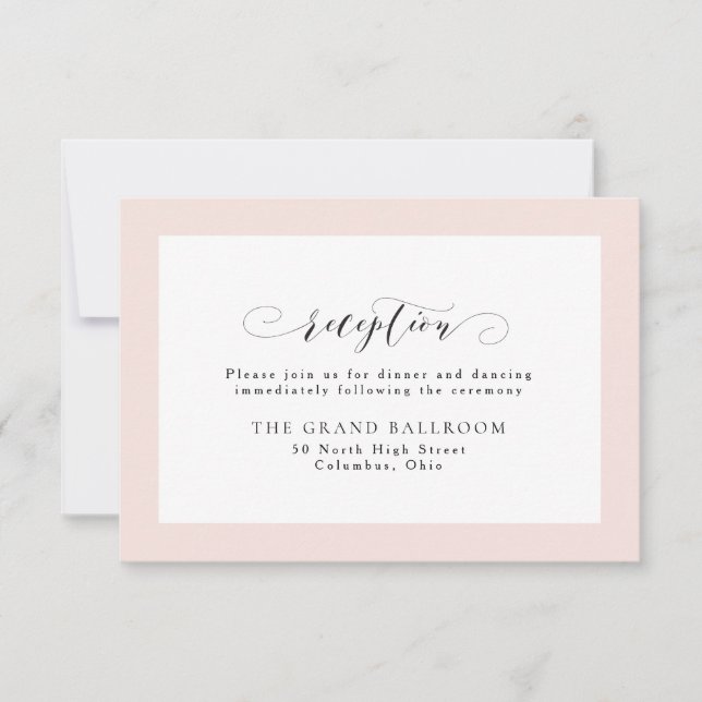  ram formellt mottagningskort inbjudningar (Framsida)