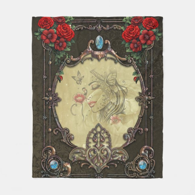 Ram har en opulent utformning fleecefilt (Framsidan)