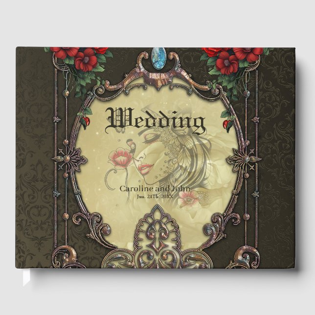 Ram har en opulent utformning gästböcker (Framsida)