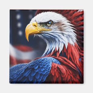 Ram i amerikanska flagga-örnen magnet