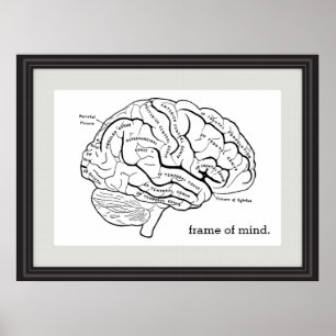 Ram i Mind Faux Ram Brain Diagram Science Poster