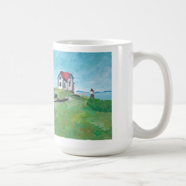 Ram Island fyr, Maine, Large Coffee Mugg (Höger)