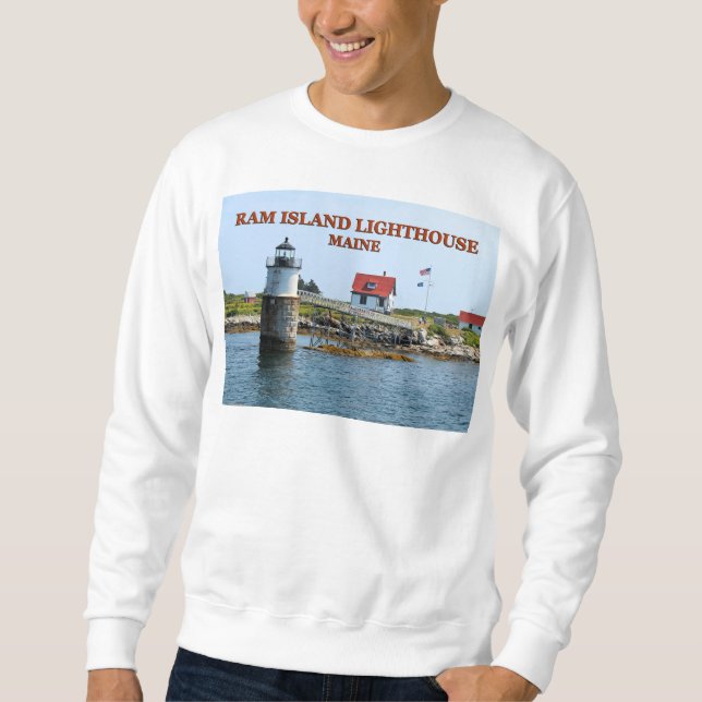 Ram Island fyr, Maine Sweatshirt (Framsida)