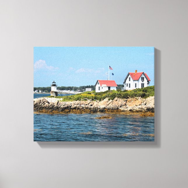 Ram Island fyr, Maine Wrapped Canvas Skriv ut (Framsida)