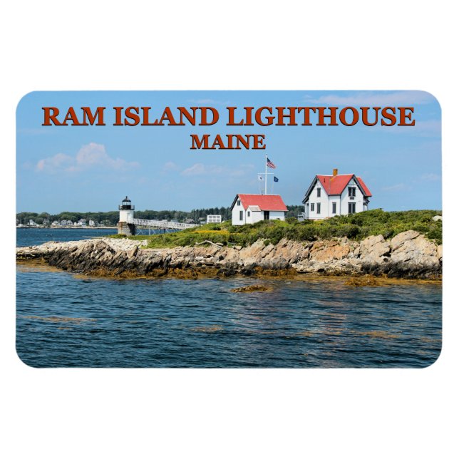 Ram Island Lighthouse, Maine Flexi Magnet (Horisontell)