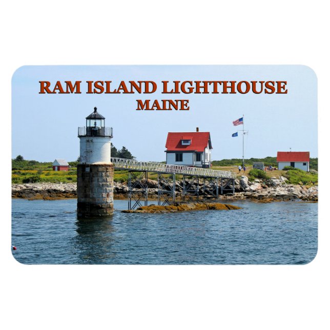 Ram Island Lighthouse, Maine Flexi Magnet (Horisontell)