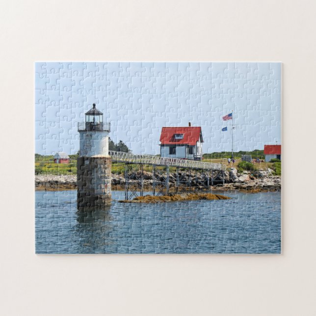 Ram Island Lighthouse, Maine Jigszle Puzzle Pussel (Horisontell)