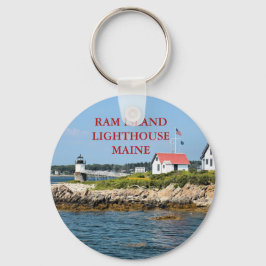 Ram Island Lighthouse, Maine Keychain Nyckelring